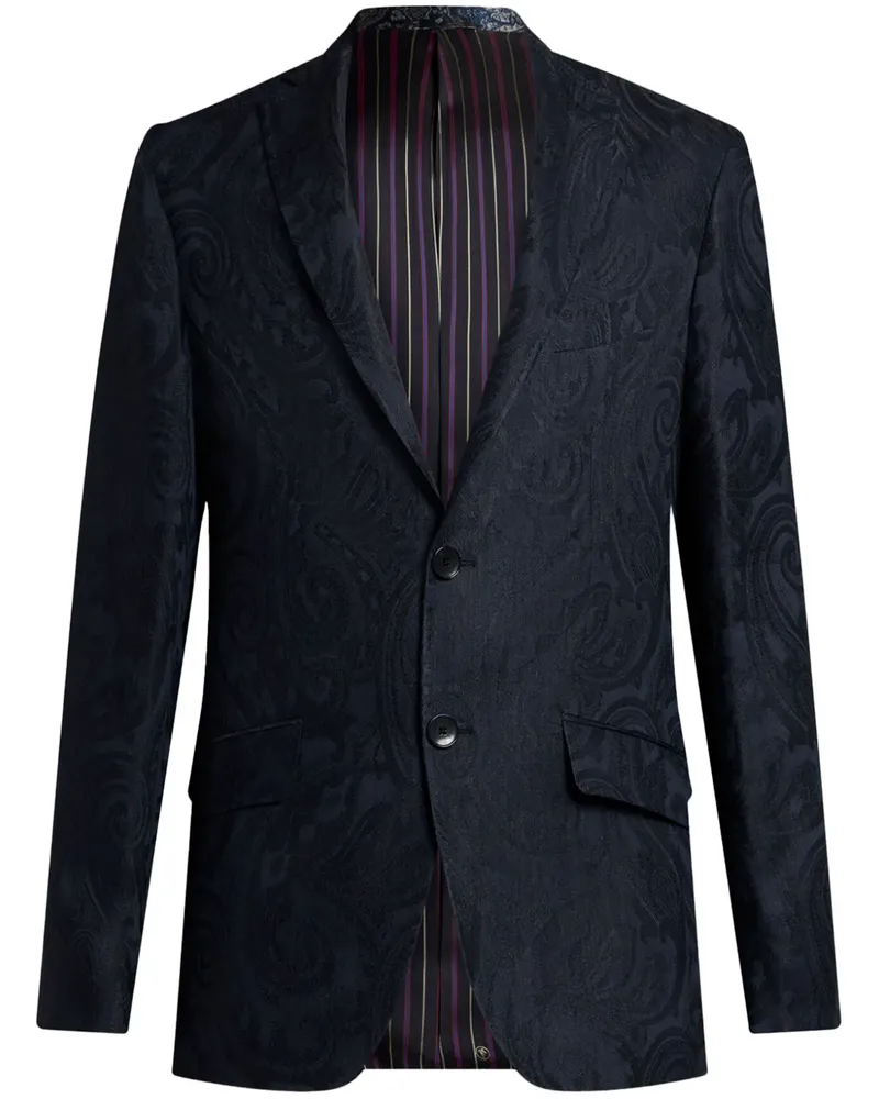 Etro Sakko aus Paisley-Jacquard - Blau Blau