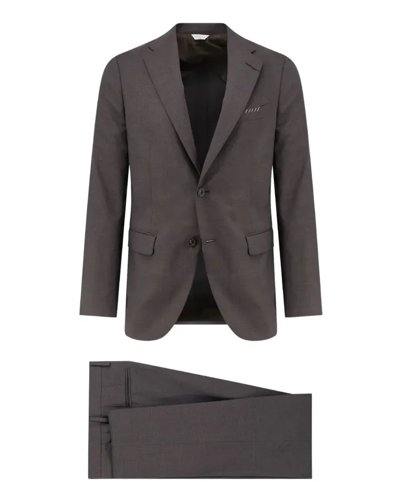 Boglioli single-breasted virgin wool suit - Braun Braun