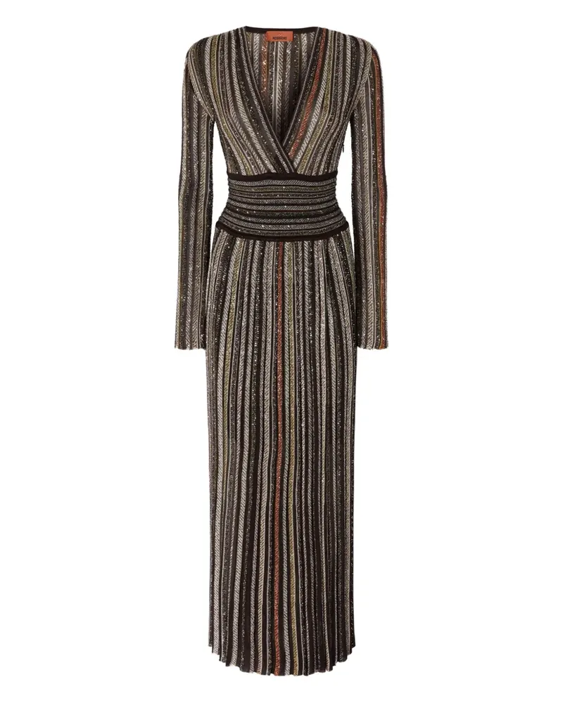 Missoni Gestreiftes Kleid mit Verzierung - Schwarz Schwarz