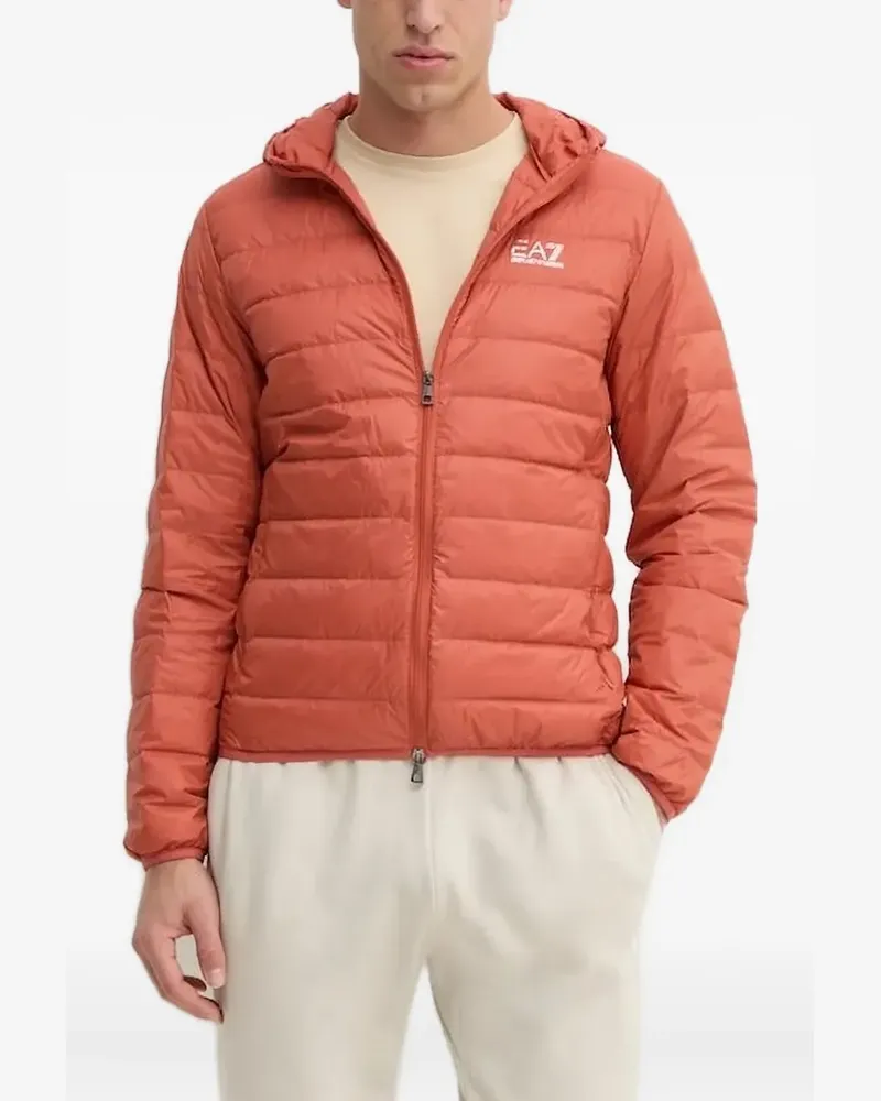 EA7 Gesteppte Kapuzenjacke - Orange Orange