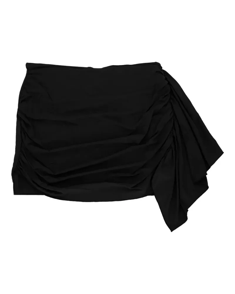 Federica Tosi ruched draped-detail mini skirt - Schwarz Schwarz
