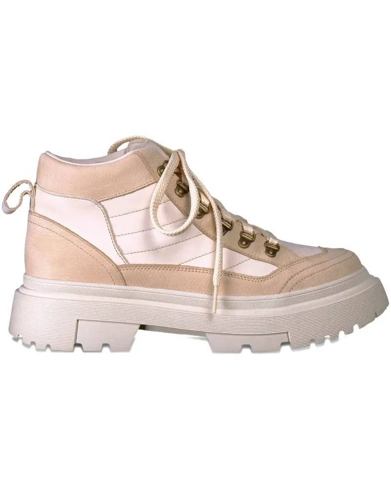 MOORER Marlia-ONK Schnürstiefel mit Einsätzen - Nude Nude