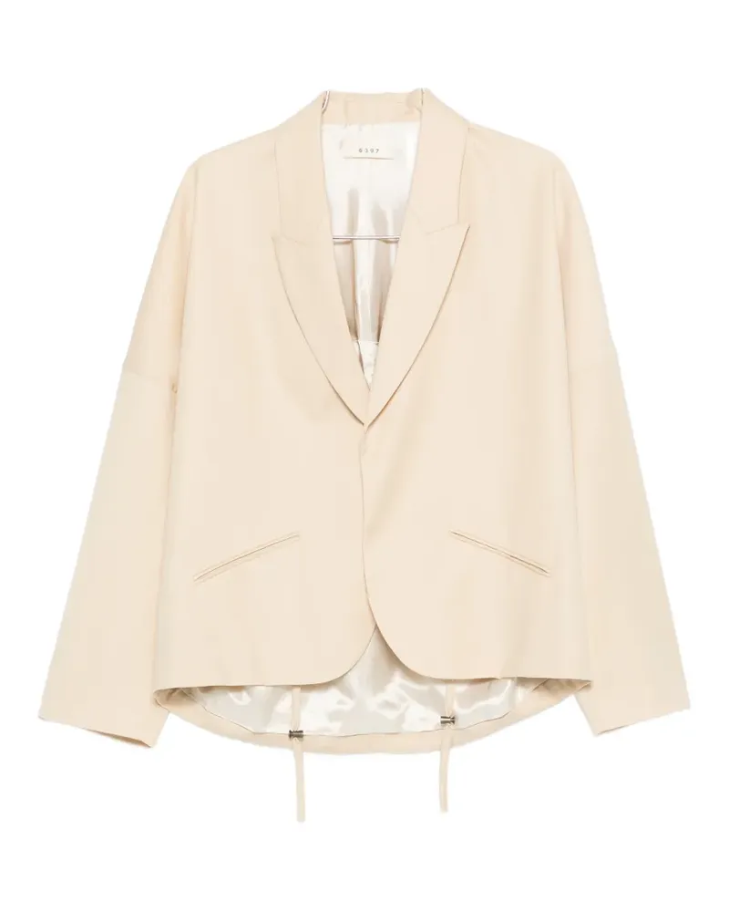 6397 drawstring-detail blazer - Nude Nude