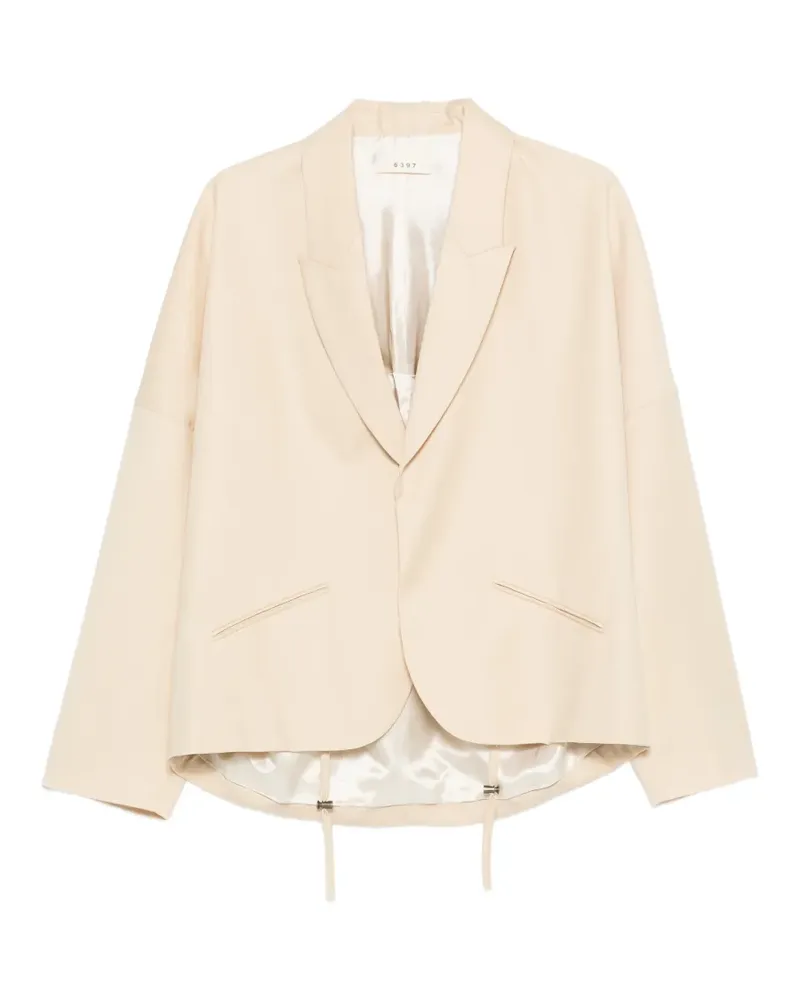 6397 drawstring-detail blazer - Nude Nude
