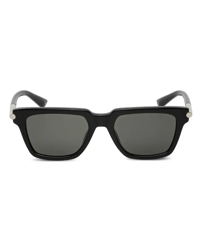 Alexander McQueen Sonnenbrille mit eckigem Gestell - Schwarz Schwarz
