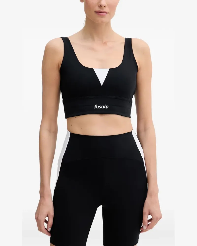 FUSALP Biarra Sport-BH mit Logo - Schwarz Schwarz