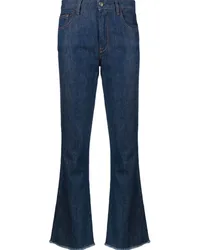 Fay Halbhohe Straight-Leg-Jeans Blau