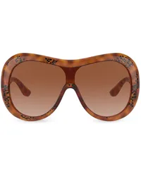 Dolce & Gabbana Sonnenbrille mit Oversized-Gestell Braun