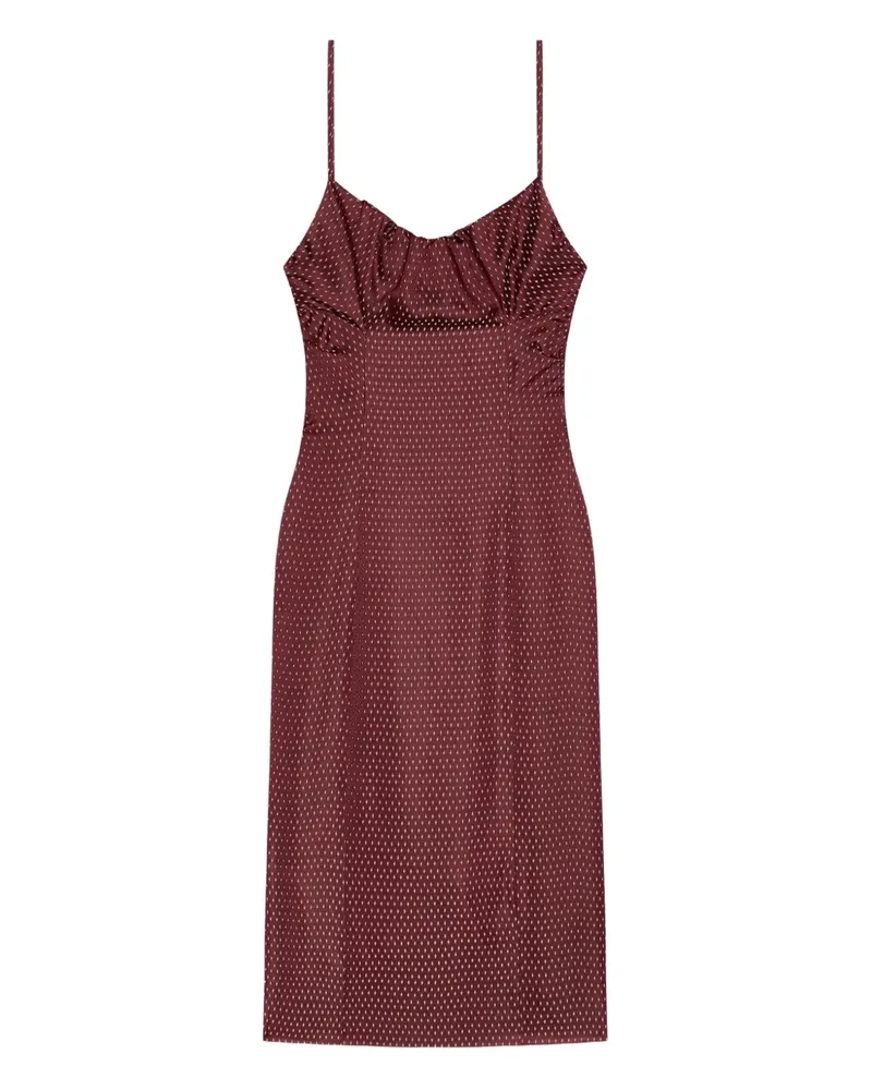 Dries van Noten Midikleid mit Polka Dots - Rot Rot