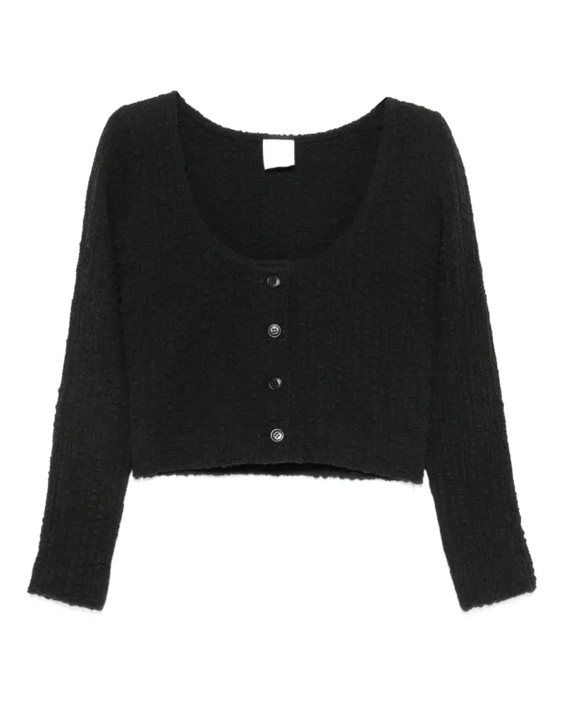 Nanushka Jylan cropped textured top - Schwarz Schwarz