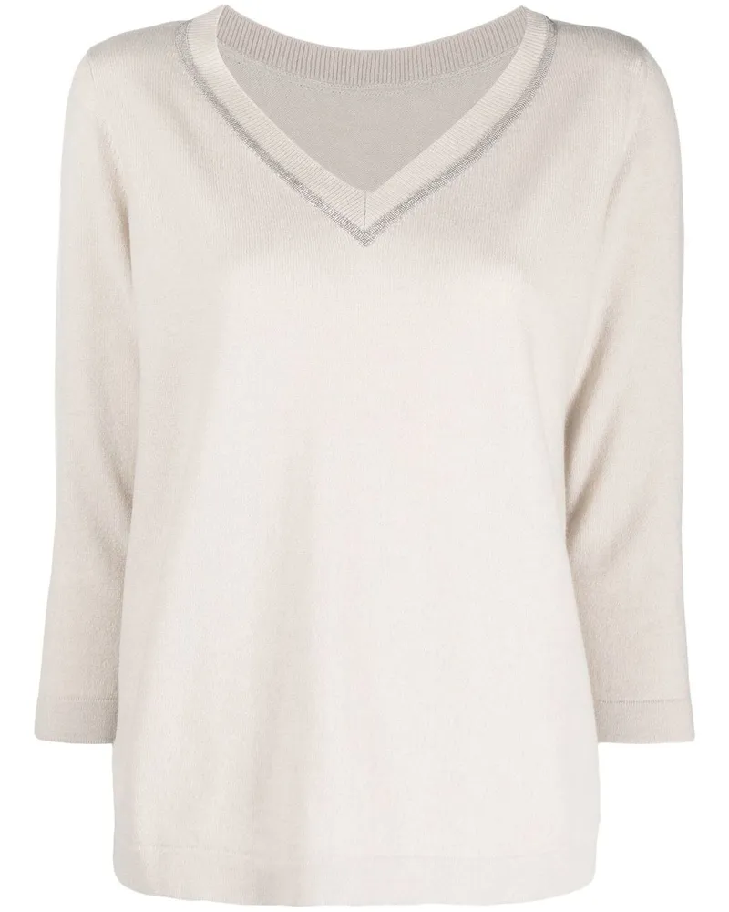 Fabiana Filippi Pullover im Metallic-Look - Nude Nude