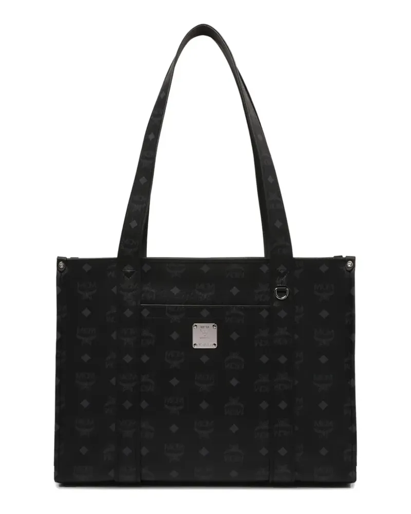 MCM large Aren monogram shoulder bag - Schwarz Schwarz