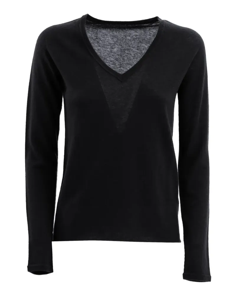 Majestic V-neck knitwear - Schwarz Schwarz