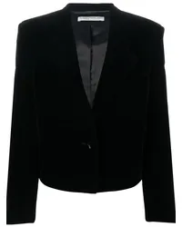 Alessandra Rich Einreihiger Cropped-Blazer Schwarz