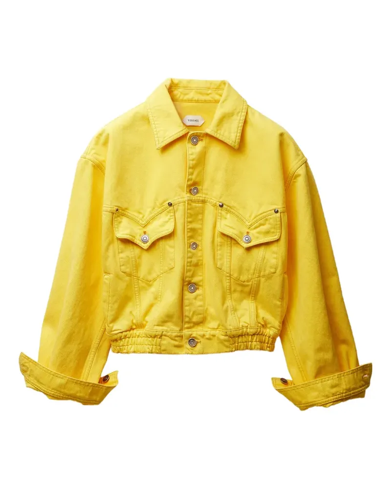Versace Blouson aus Denim - Gelb Gelb
