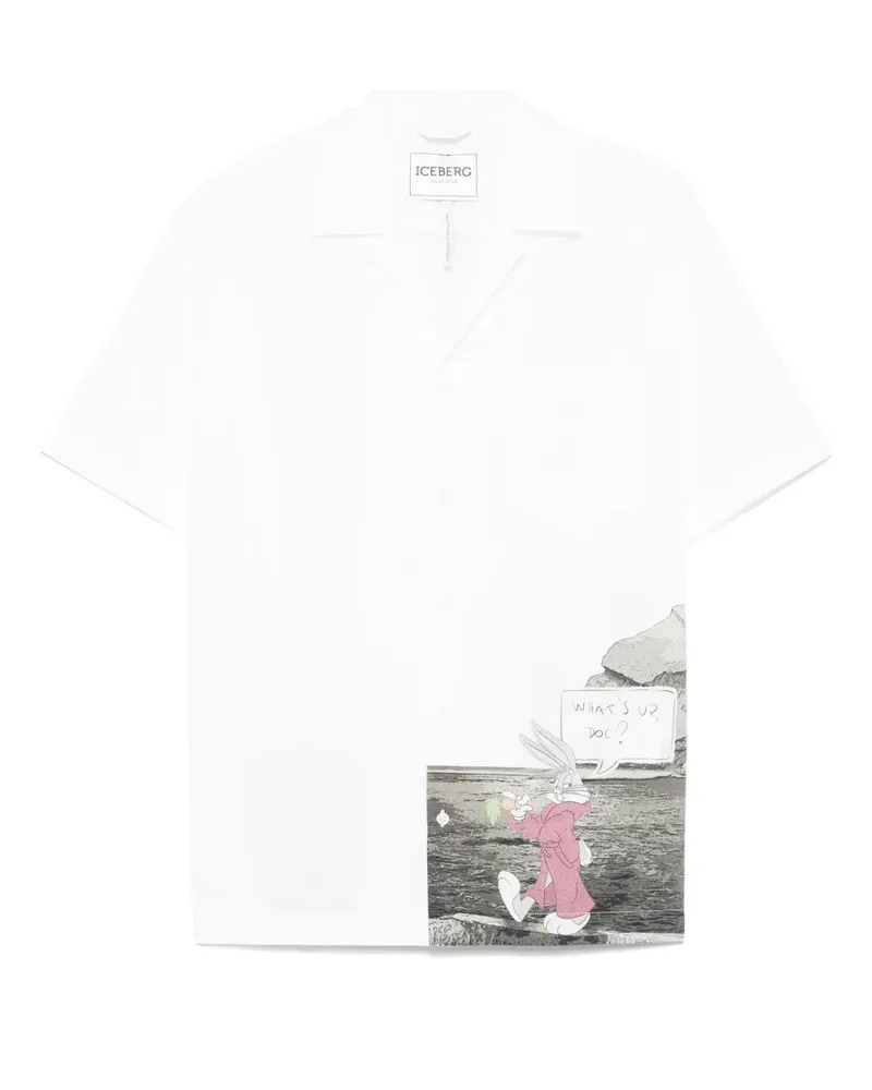 Iceberg Hemd mit Print - Weiß Weiß