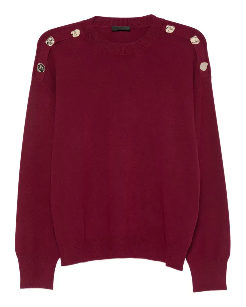 Liu Jo shoulder-detailing fine-knit sweater - Rot Rot