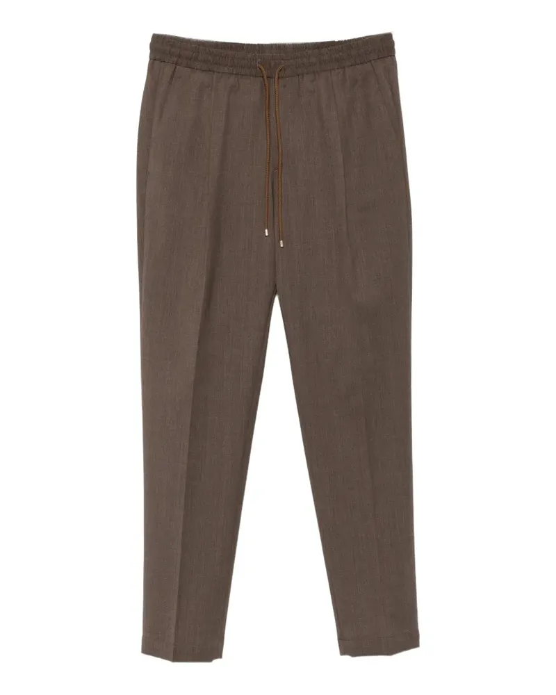 Briglia 1949 Wimbledons drawstring-waist pleated trousers - Braun Braun