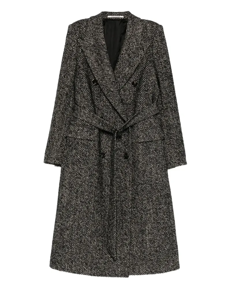Tagliatore herringbone double-breasted coat - Schwarz Schwarz