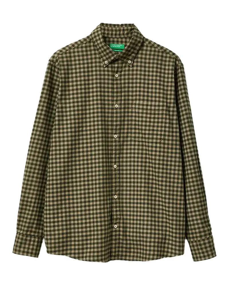 Benetton Hemd mit Vichy-Karomuster - Grün Grün