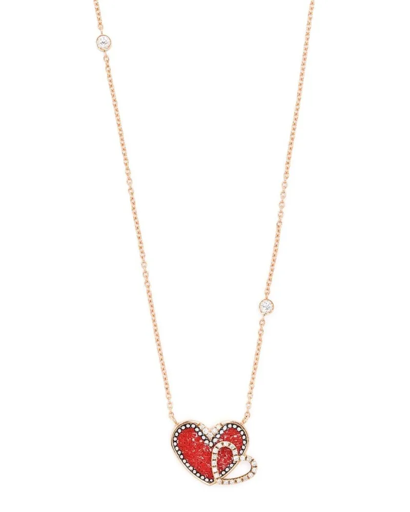 Sicis Jewels Halskette mit Diamanten - Rosa Rosa