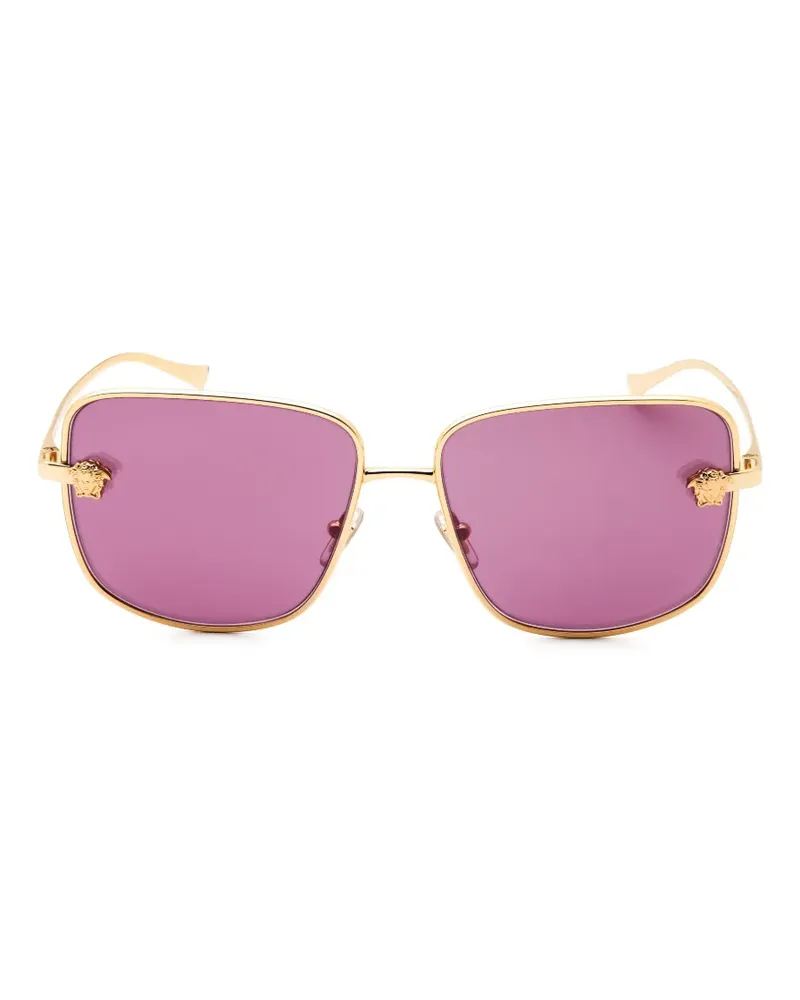 Versace Medusa-plaque square-frame sunglasses - Gold Gold