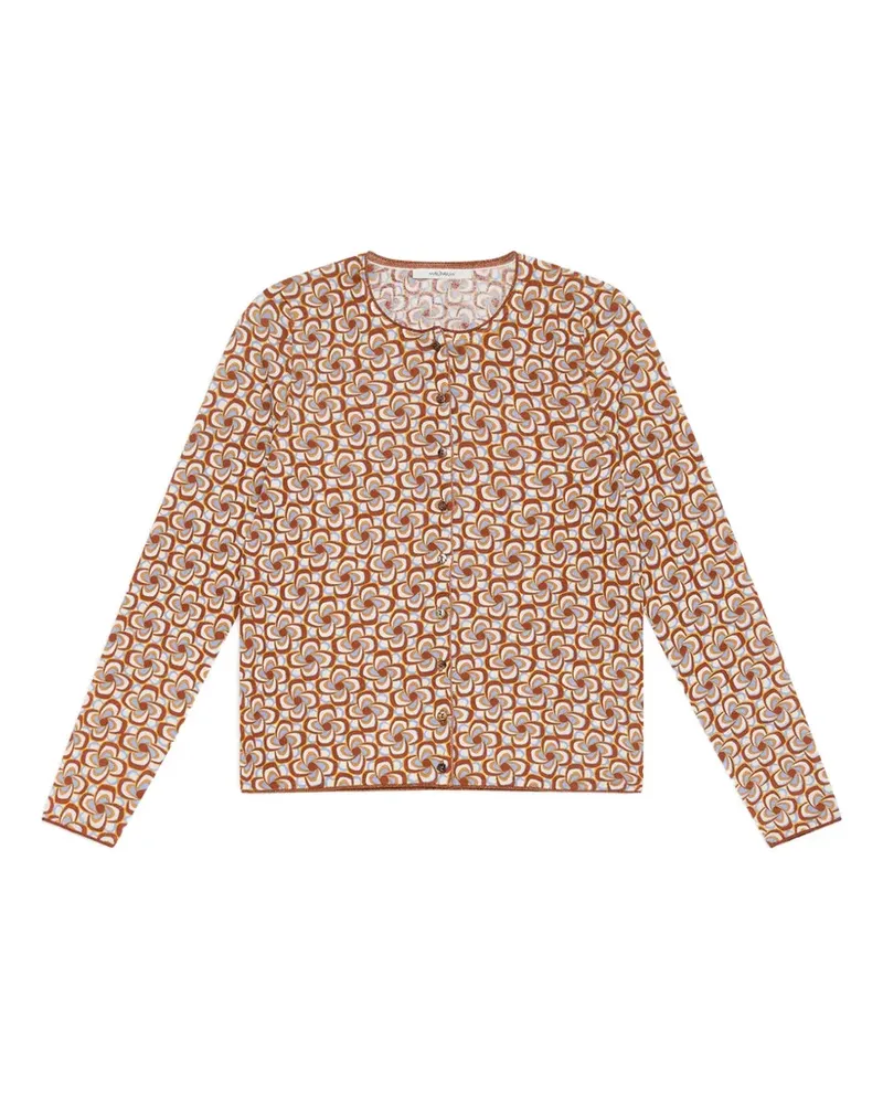 Maliparmi printed crew-neck cardigan - Orange Orange