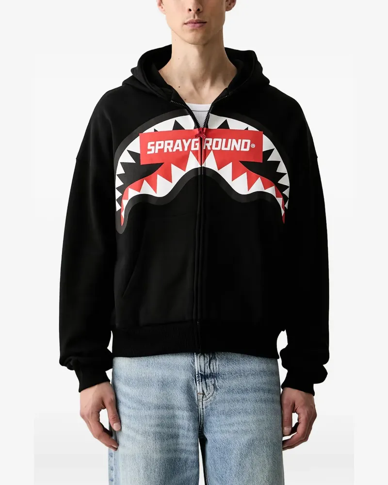 Sprayground shark-print hoodie - Schwarz Schwarz