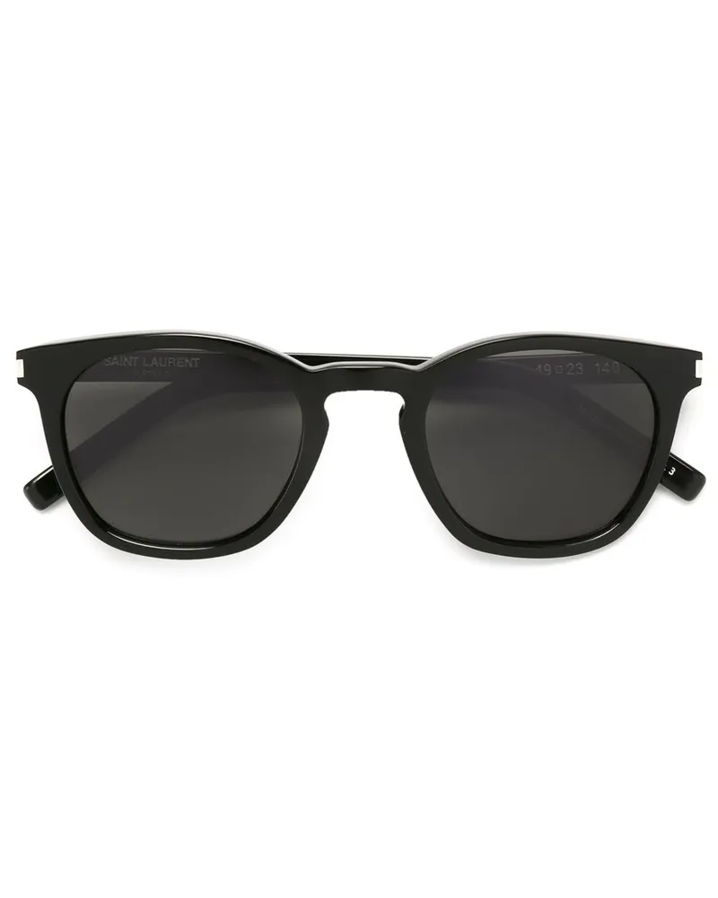 Saint Laurent Sonnenbrille mit eckigem Gestell - Schwarz Schwarz