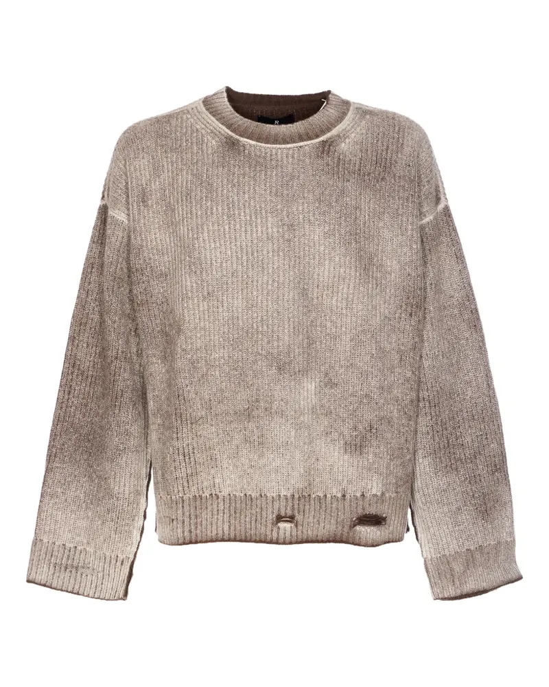 REPRESENT Pullover im Distressed-Look - Braun Braun