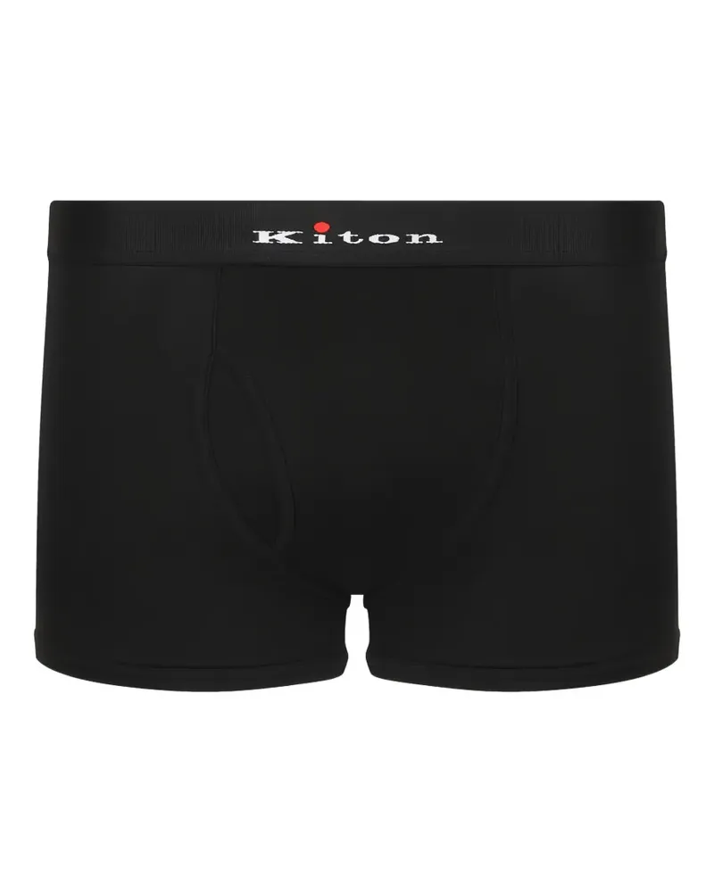 Kiton logo-waistband boxers - Schwarz Schwarz