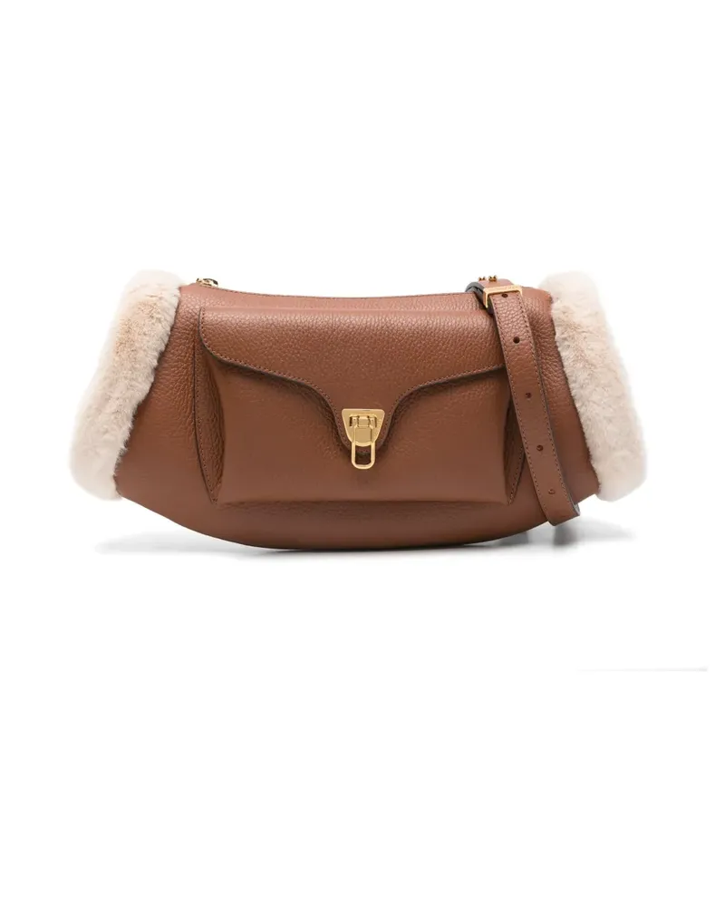 Coccinelle Schultertasche aus Leder - Braun Braun