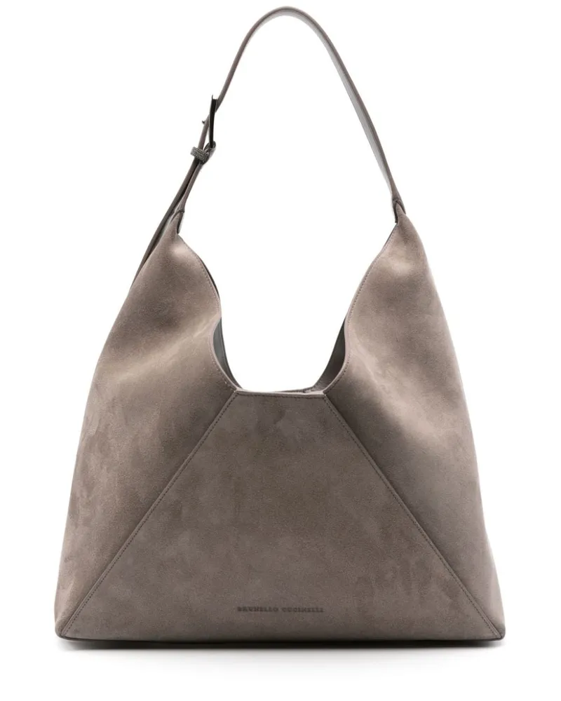 Brunello Cucinelli Schultertasche aus Wildleder - Braun Braun