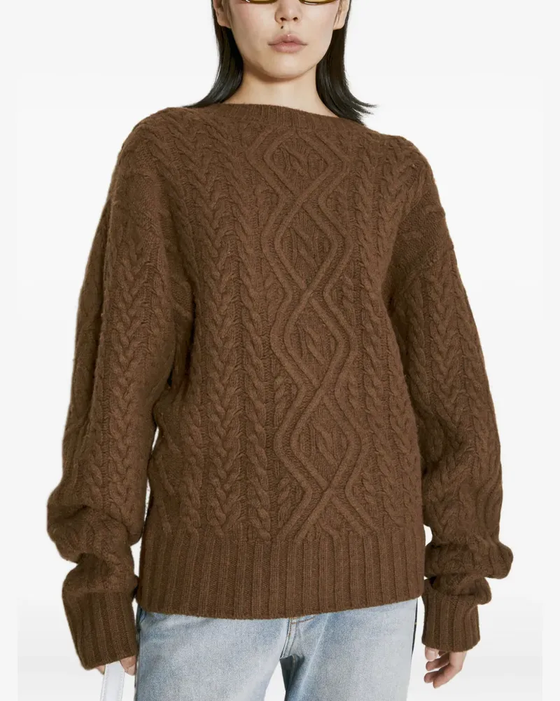 Martine Rose Pullover mit Zopfmuster - Braun Braun