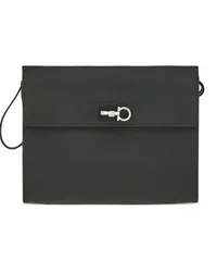 Ferragamo Gancini Studio Clutch Schwarz