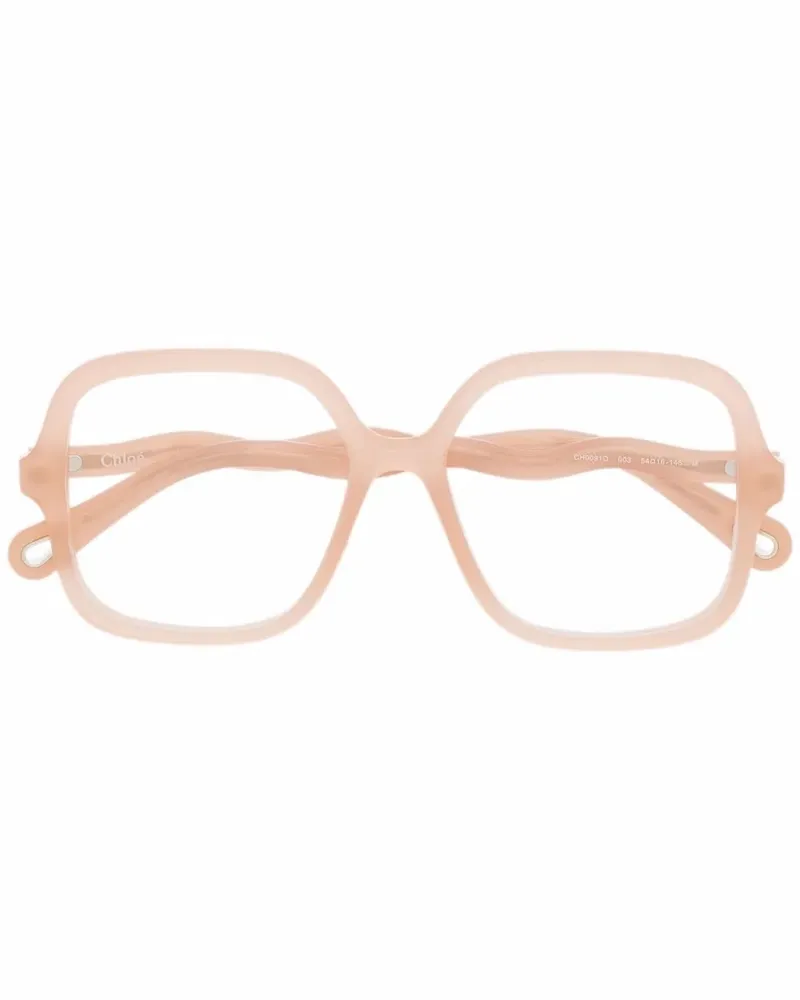 Chloé Brille mit Oversized-Gestell - Nude Nude