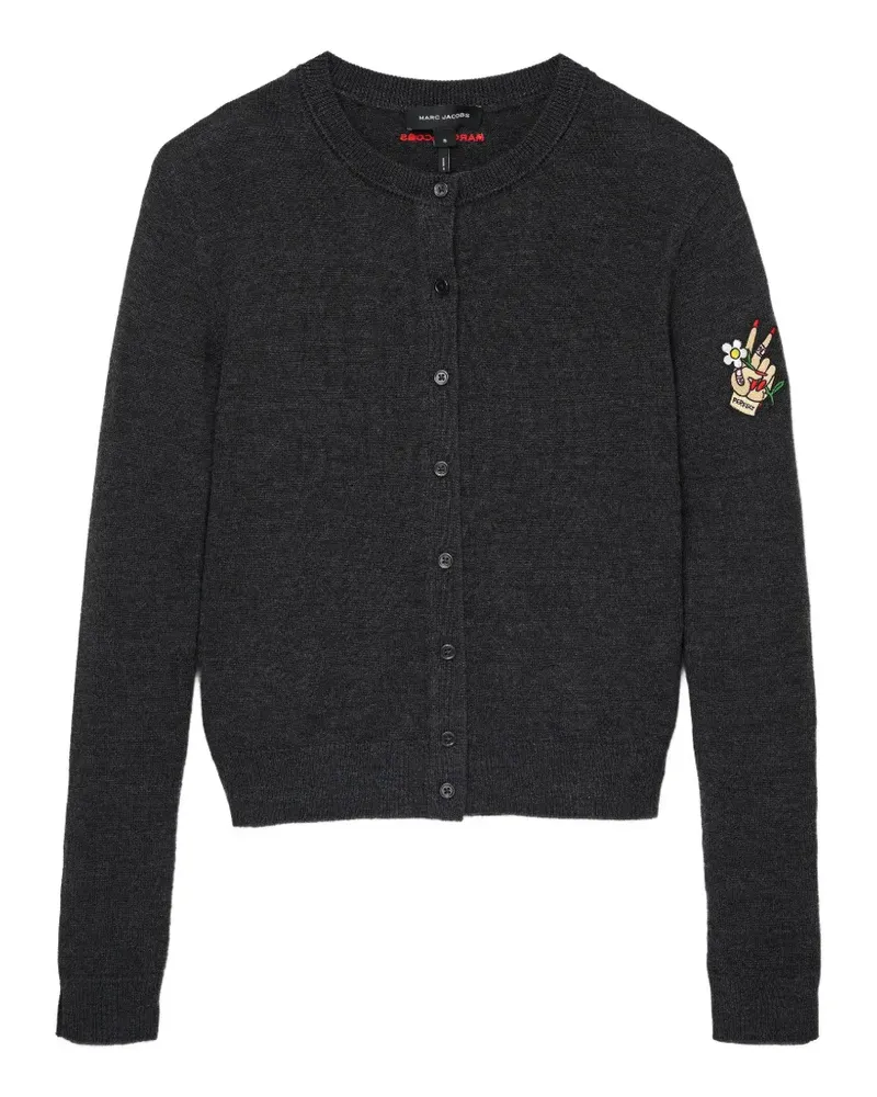 Marc Jacobs Tattoo-appliqué cardigan - Grau Grau