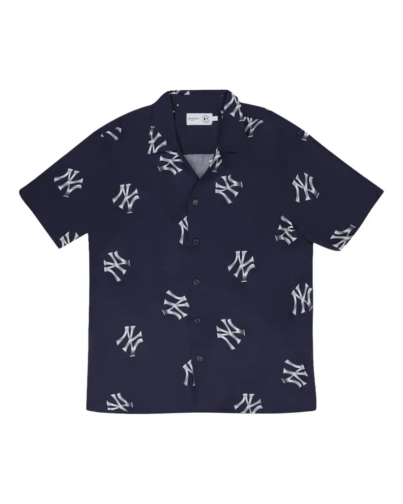 Aimé Leon Dore x New York Yankees logo-print shirt - Blau Blau