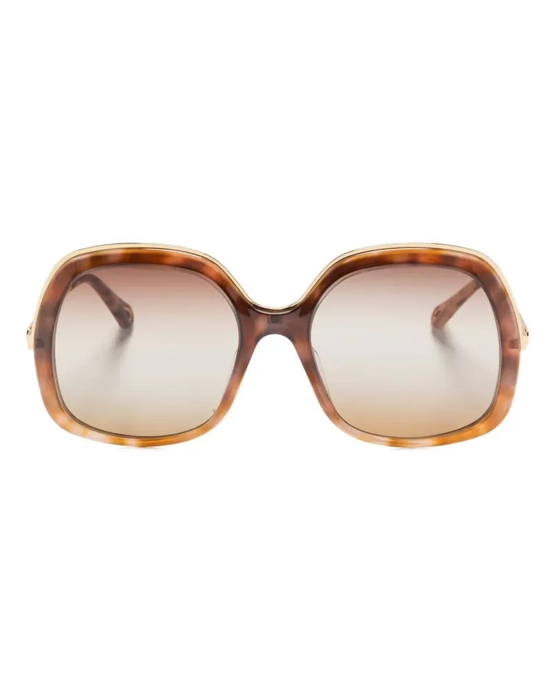 Chloé oversize-frame sunglasses - Braun Braun
