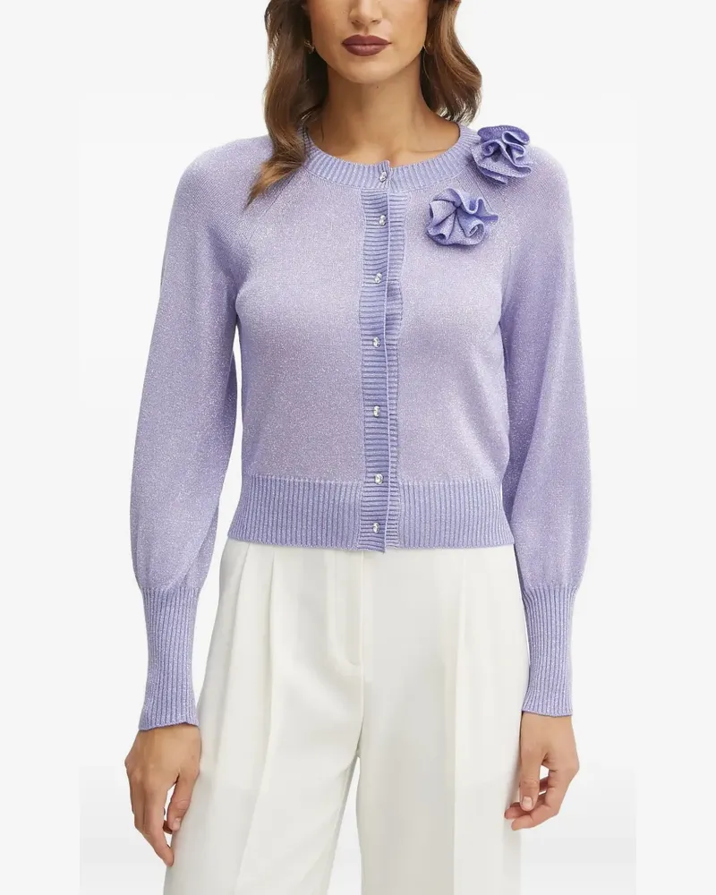 Luisa Spagnoli Verzierter Cardigan mit Rüschen - Violett Violett