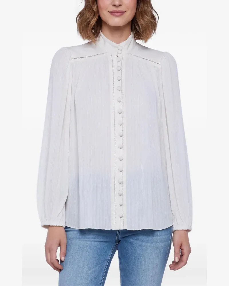Zimmermann Bluse mit Stehkragen - Weiß Weiß
