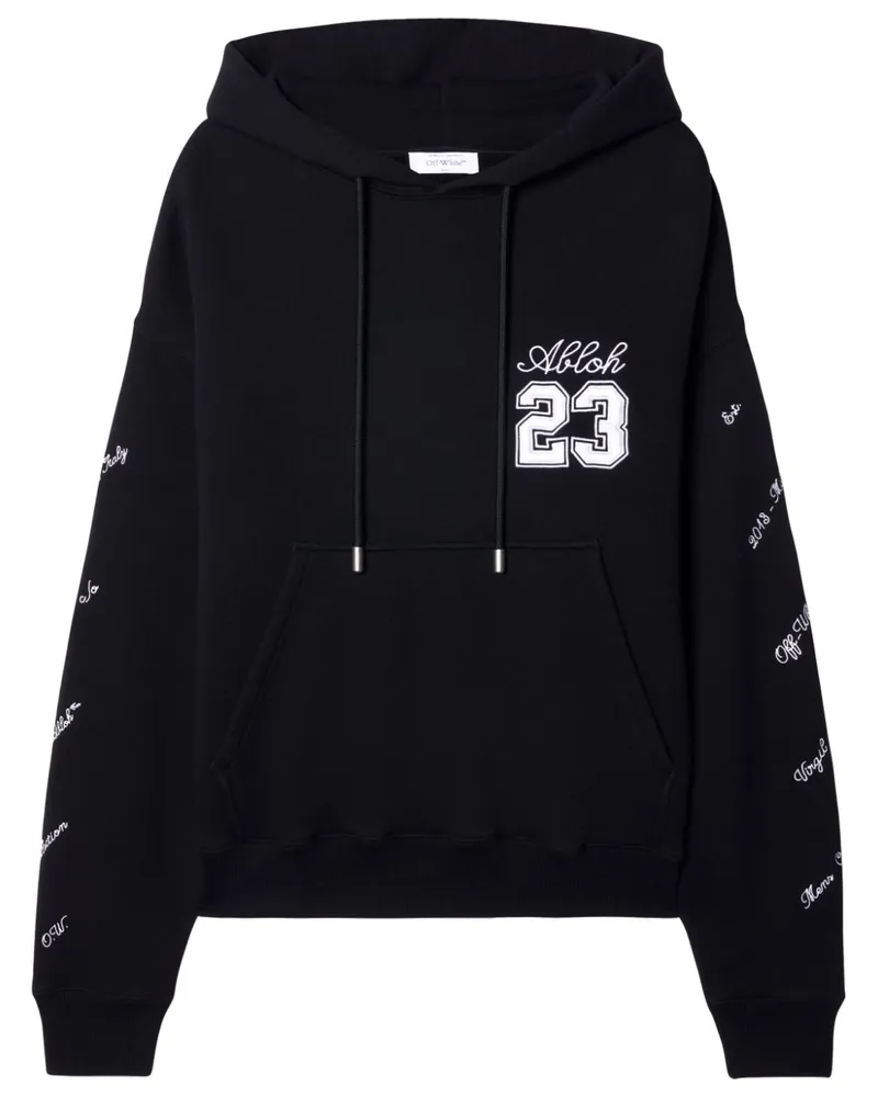 OFF-WHITE 23 Skate Hoodie mit Logo-Stickerei - Schwarz Schwarz