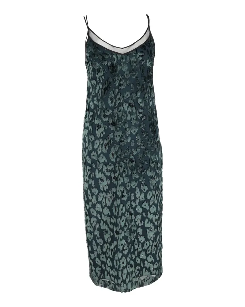 HUGO BOSS Dudania Devoré-Kleid - Grün Grün