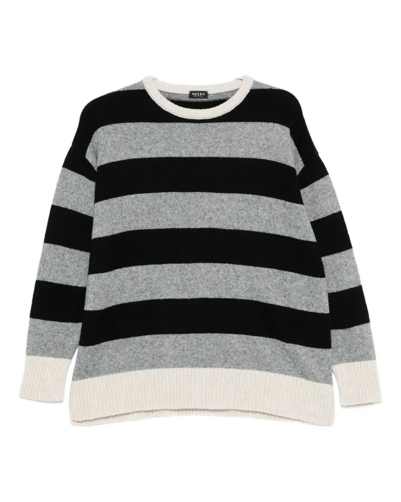 NEERA striped crew-neck sweater - Schwarz Schwarz