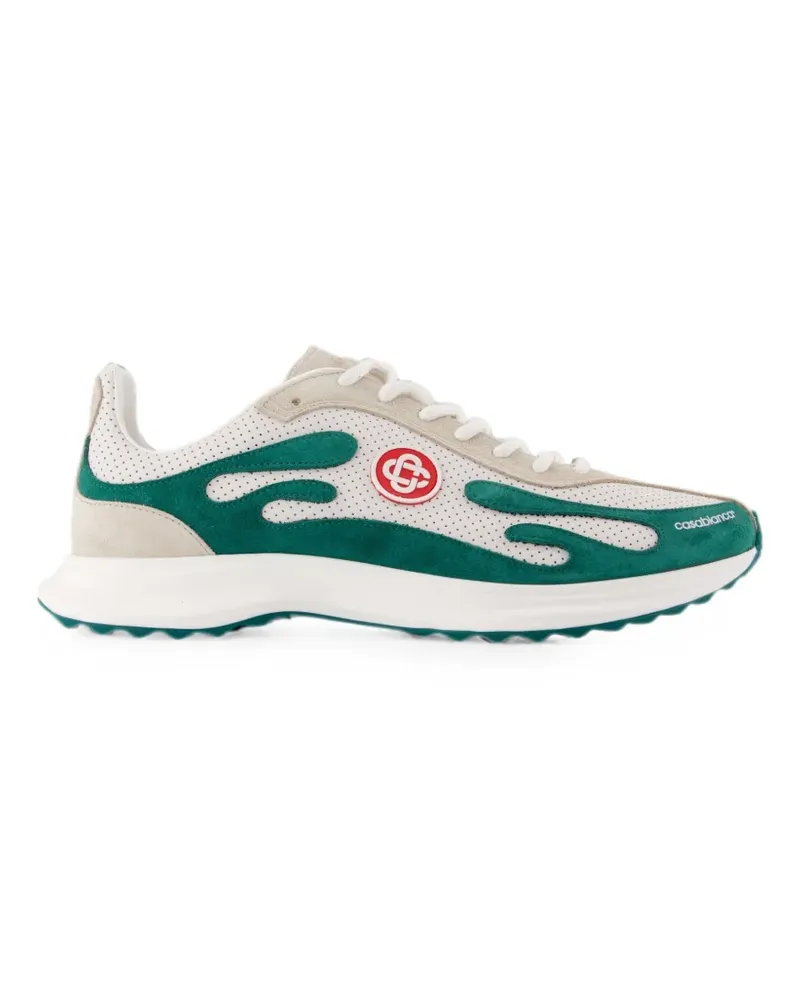 Casablanca Paris white & green Stade sneakers - Nude Nude