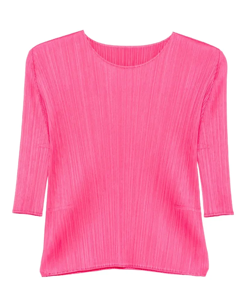 Issey Miyake T-Shirt mit Falten - Rosa Rosa