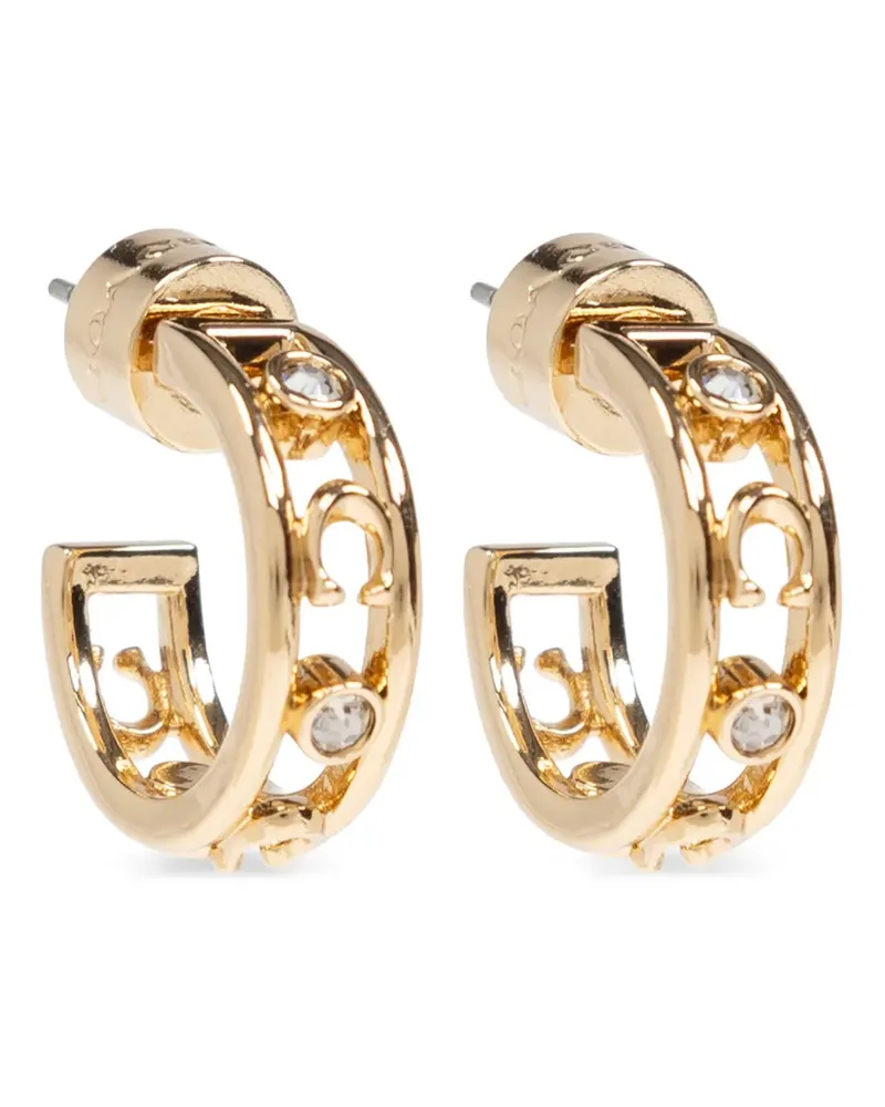 Coach Creolen mit Kristallverzierung - Gold Gold