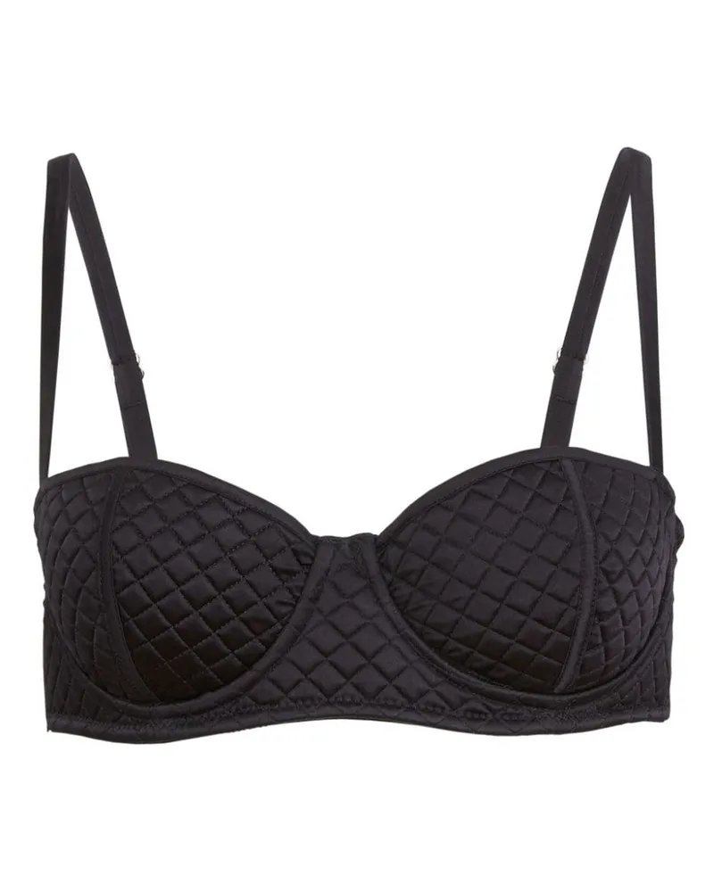 Fleur Du Mal Gesteppter Luxe Balconette-BH - Schwarz Schwarz