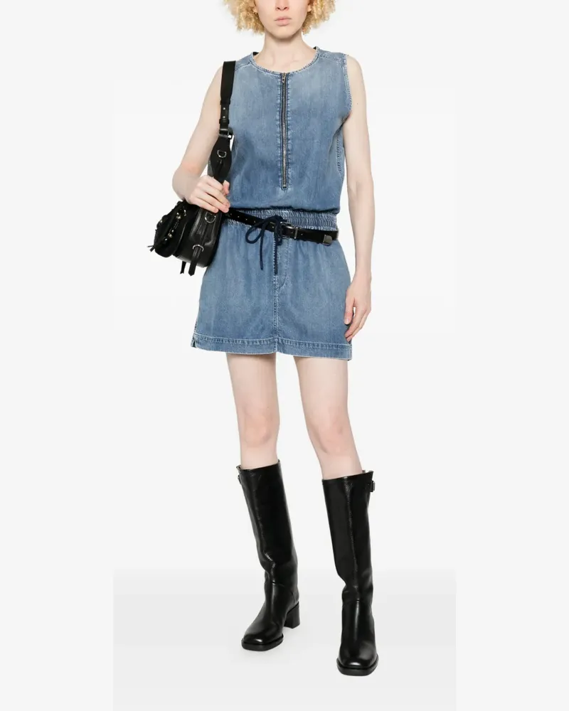 Diesel De-Slam zip drawstring mini dress - Blau Blau