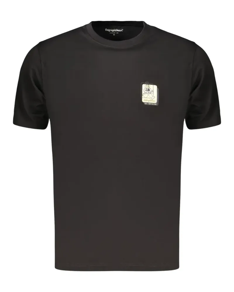 RefrigiWear T-Shirt mit Logo-Patch - Schwarz Schwarz